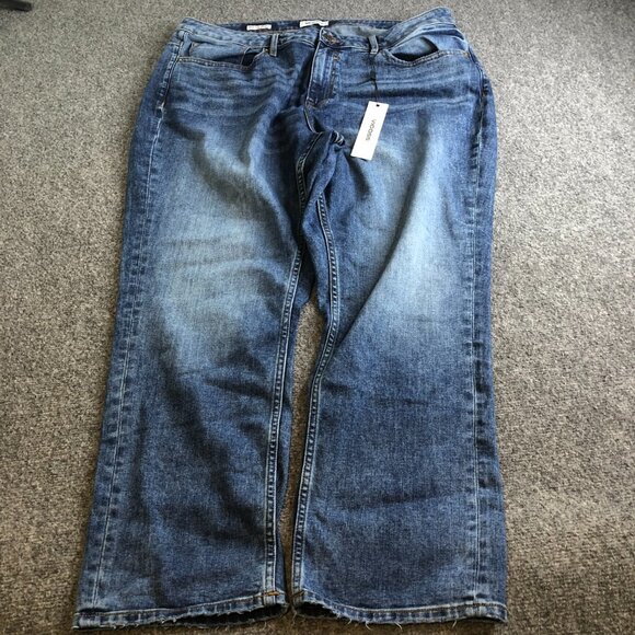 Vigoss Jeans Womens 20W Blue Marley Straight High Rise Medium Wash Stretch Comfy - Picture 3 of 14